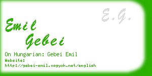 emil gebei business card